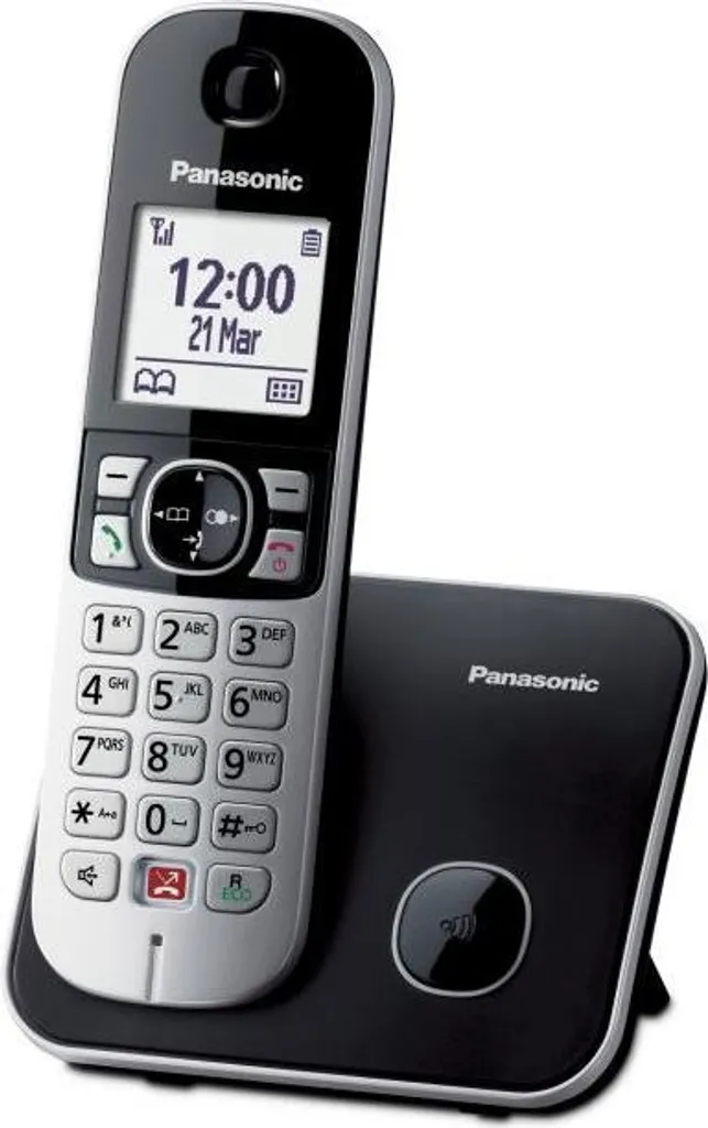 Panasonic KX-TG6851JTB téléphone DECT noir : son clair, base plate