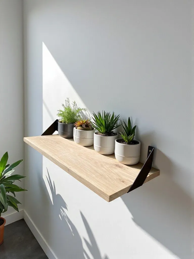 Mensola a Muro in Rovere 60x15 - Arredo Casa in Legno Massiccio