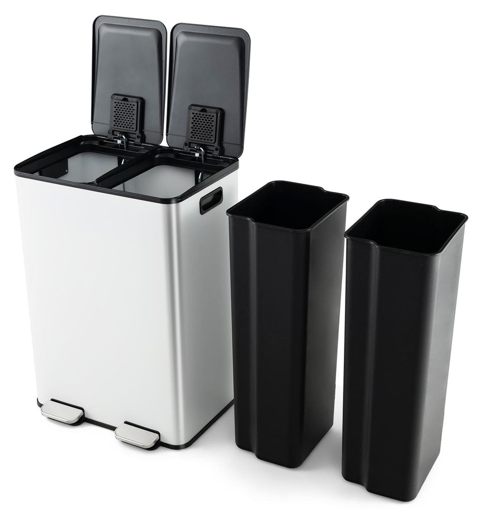 Kosz na śmieci COSTWAY 2 komory, 2 x 30 l kosz na śmieci do Zdjęcie produktu 