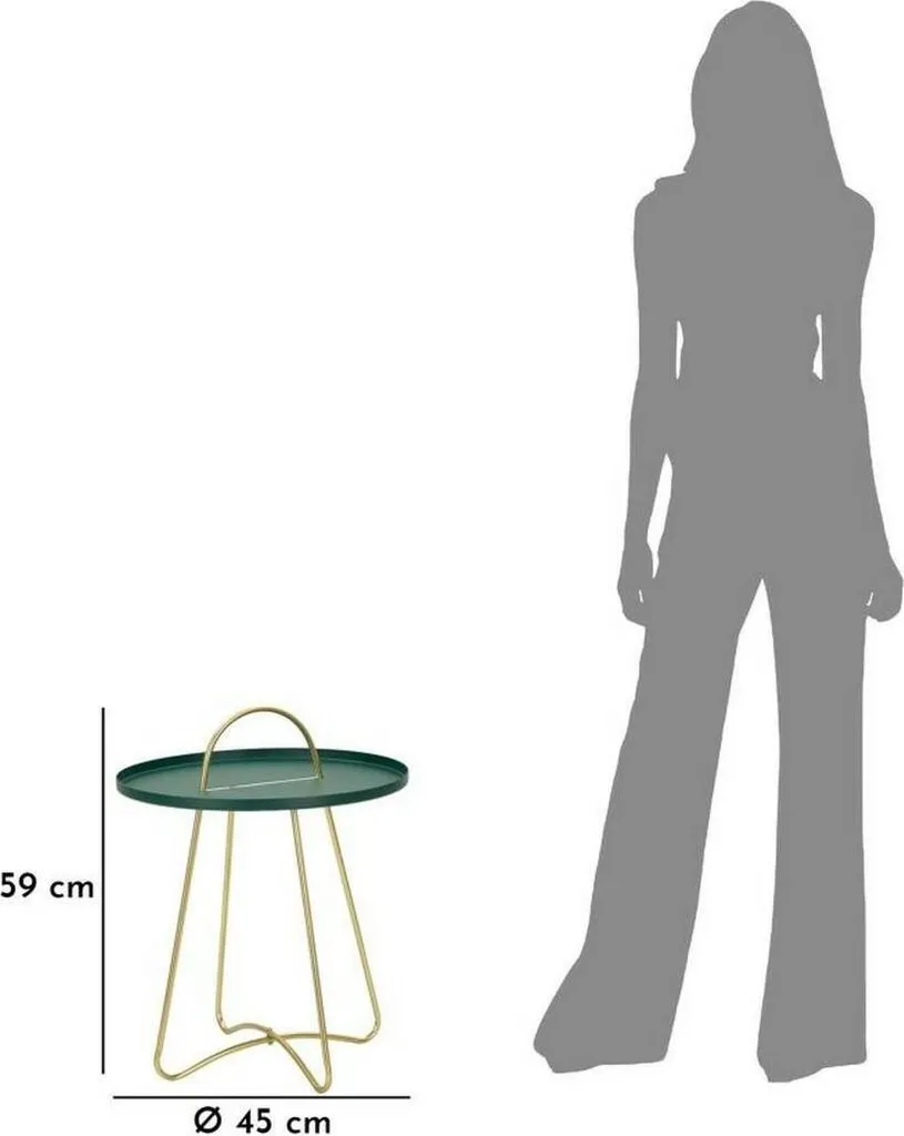 Table basse Nigra 45x45x59h Verte : Solution de Rangement et Gain Place - 3