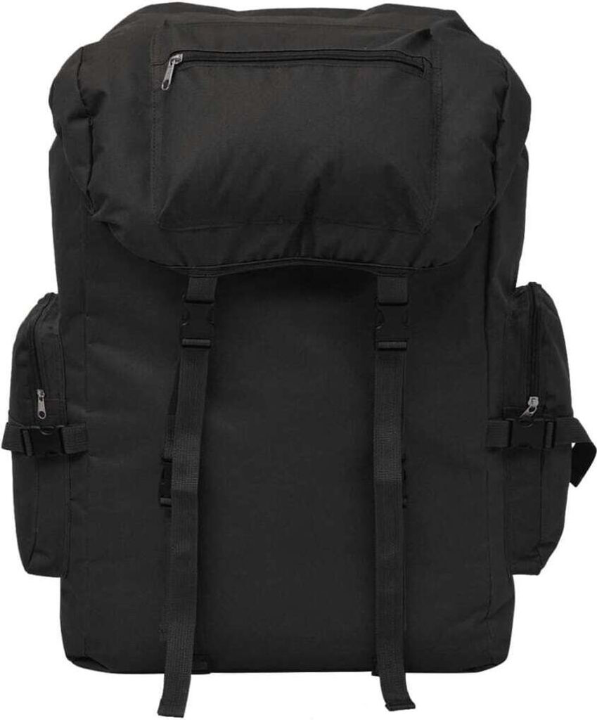 vidaXL Sac à dos de l'armée 65 L noir Image du produit 
