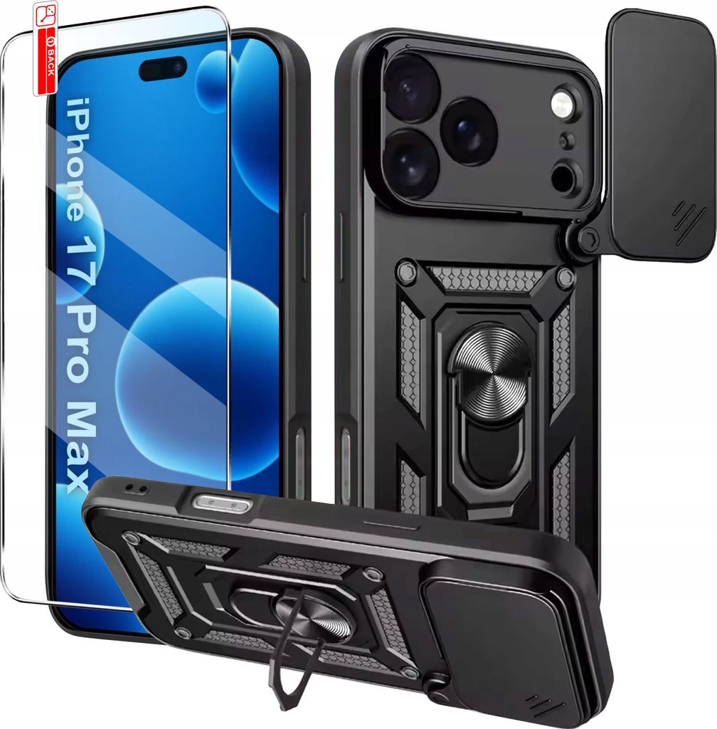 Panzerhülle für iPhone 17 Pro Max DEFENDER SLIDE CASE + GLAS 9H