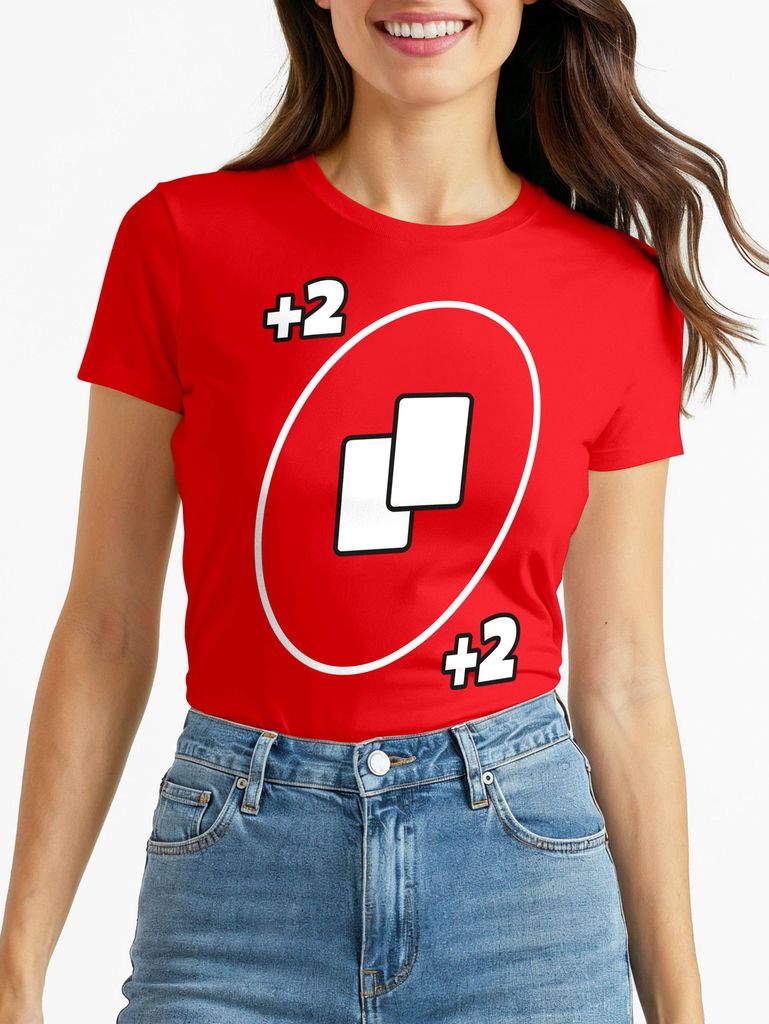 Damen T-Shirt - Kartenspiel Bunt - Fasching Karneval Ersatz Verkleidung Last Minute Kostüm Funshirt Moonworks