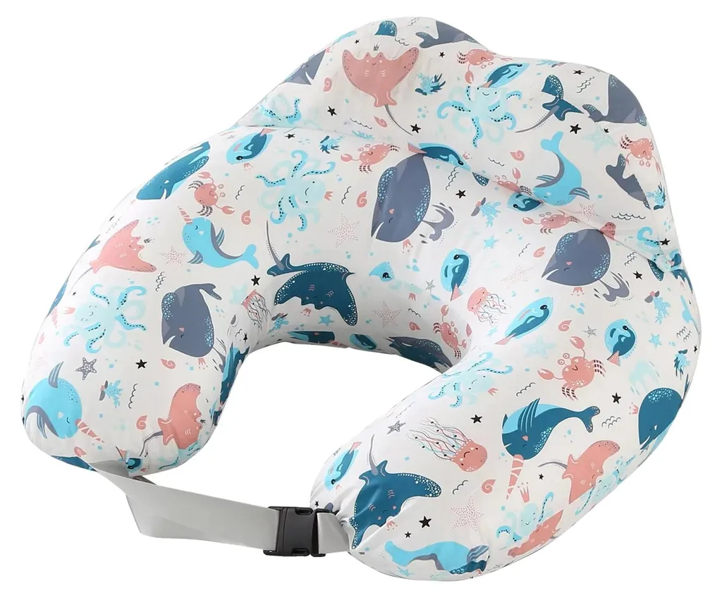 Coussin de maternité modulable et évolutif décor océan pour bébé