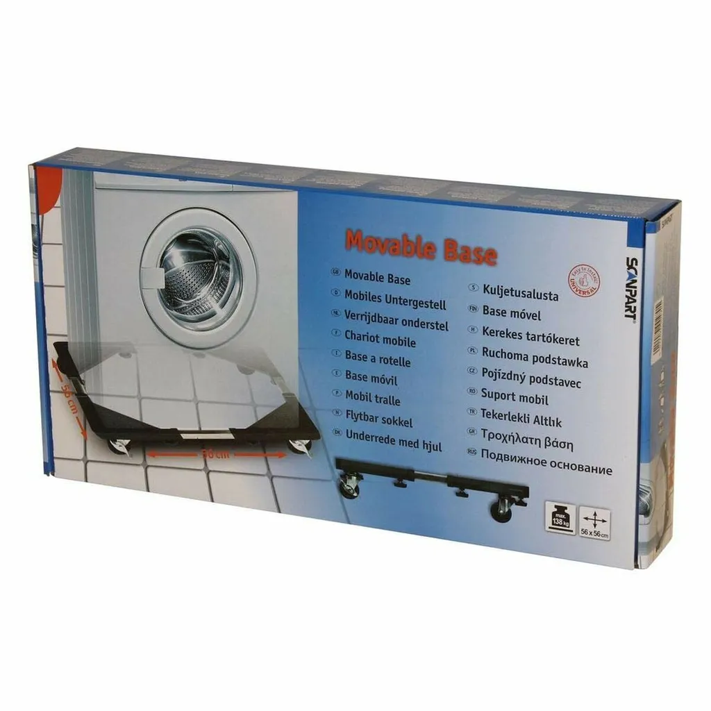 Support à Roulettes pour Lave-linge et Appareils Ménagers Multicolore - 2