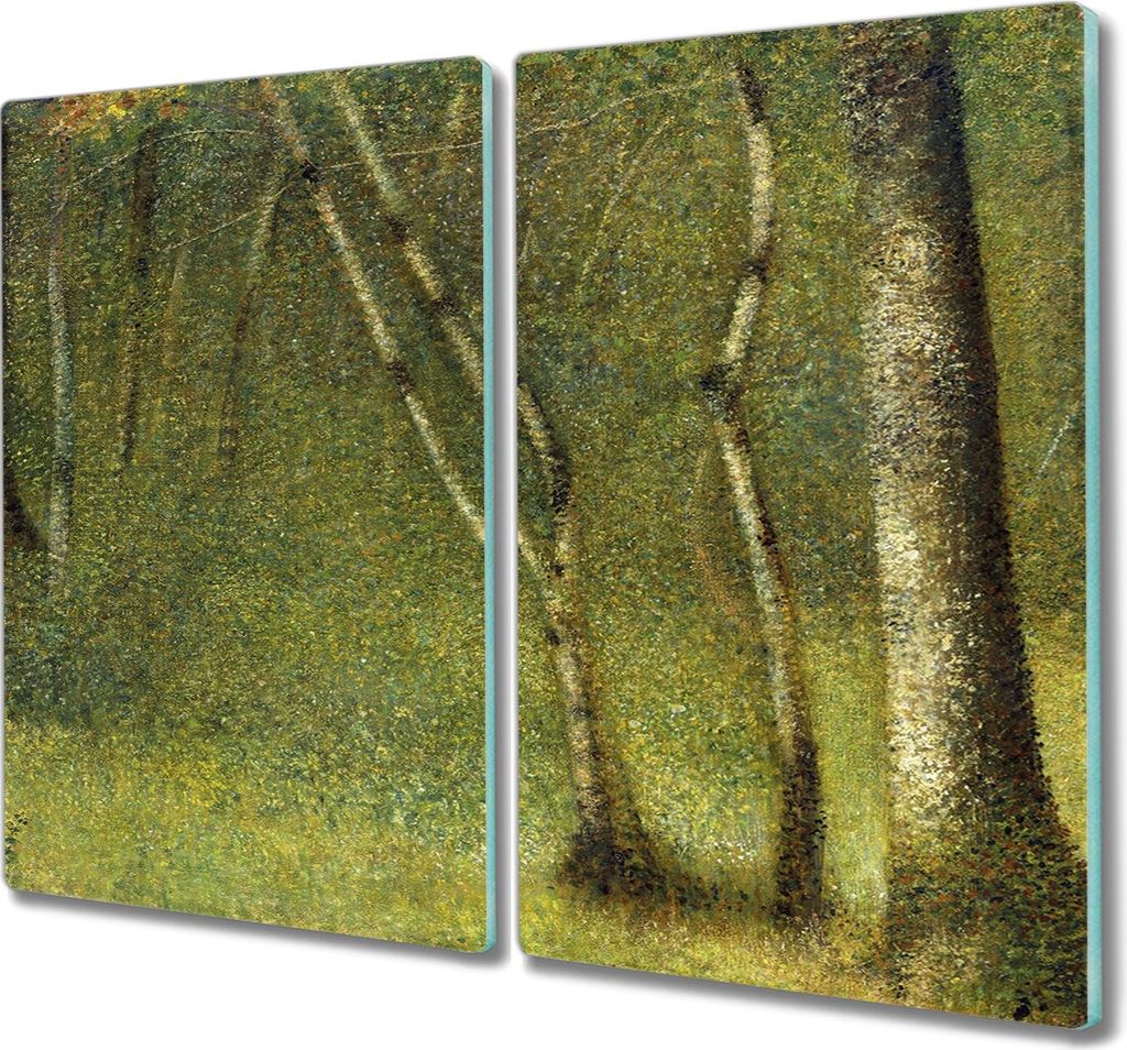 Coloray Hackbrett Kochplattenabdeckung Herdabdeckplatte 2x30x52 cm Schneidebrett Küchenbrett - Las Seurat