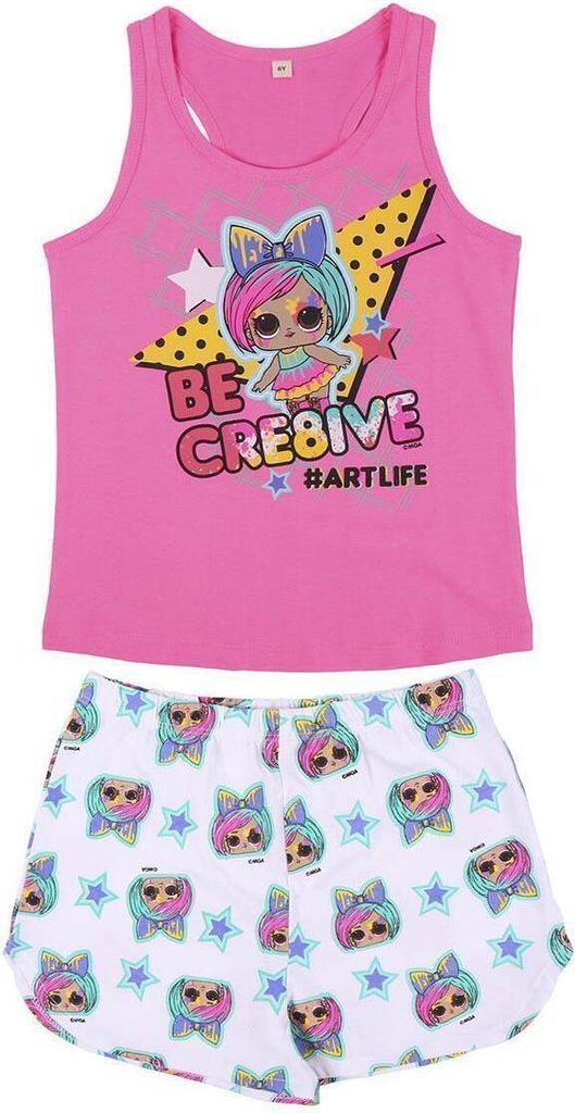 LOL Surprise Mädchen Pyjama Shorty Schlafanzug Gr. 110 - 158 128