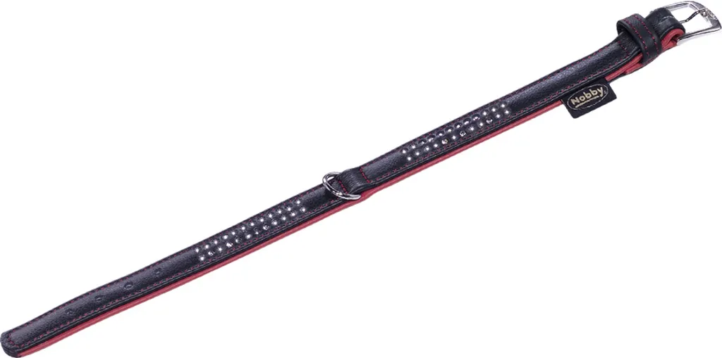 Collier chien robuste Nobby rouge 37cm finit les colliers fragiles