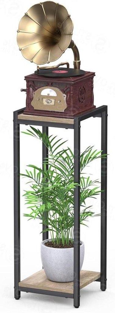 Zwei Ebenen Eckpflanzenregal Hochpflanzenhalter Stand Blumenanzeige Regal für Innenraum Außenbereich Zuhause Dekoration (Topf und Pflanze nicht e...