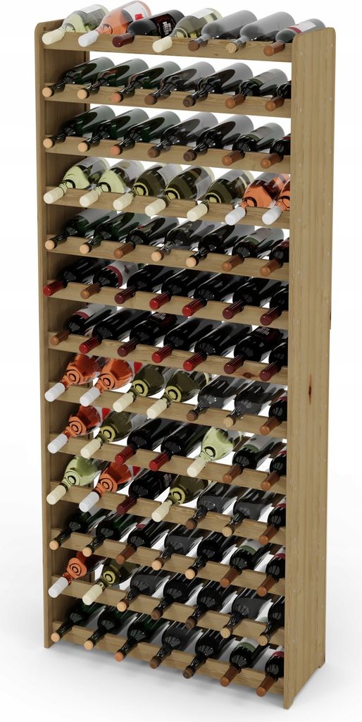 Regał Na Wino Drewniany Solidny Stojak Butelki Barek Zdjęcie produktu 