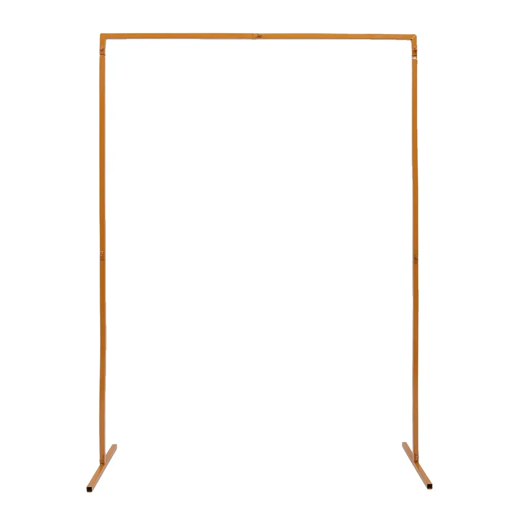 Arche de mariage rectangulaire autoportante 2x1,5m en métal jaune M