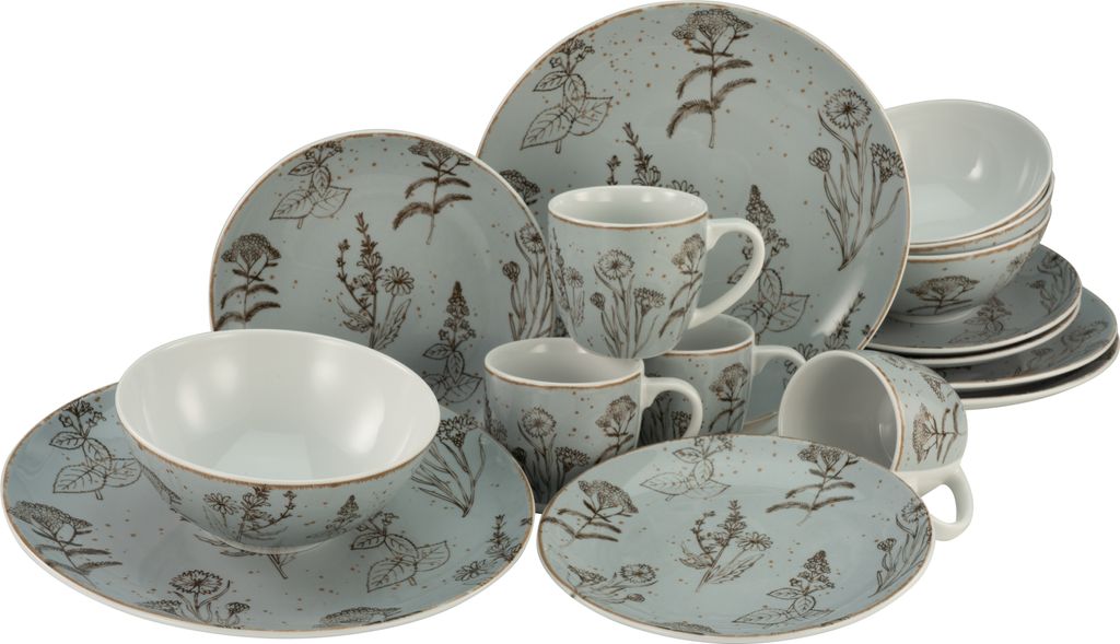 CreaTable, 22507, Vintage Flowers Stein, Kombiservce Produktbild 