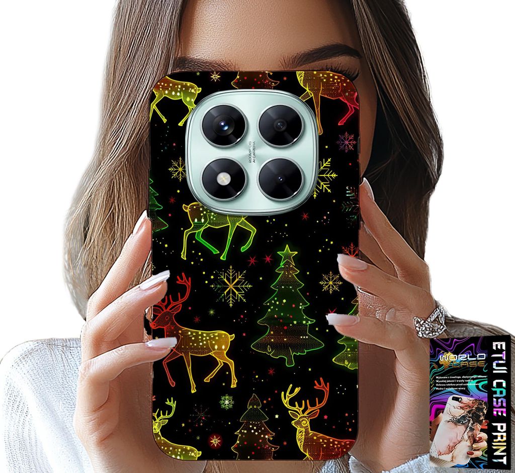 Hülle Für Xiaomi Note 14 Pro+ 5G - Rentier, Schneeflocke, Weihnachtsbaum + Glas