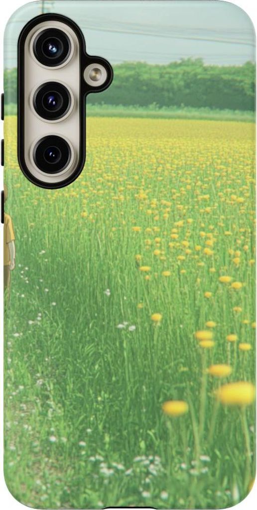 Junge im gelben Blütenmeer – Hülle Kompatibel mit Samsung Galaxy S24 Plus