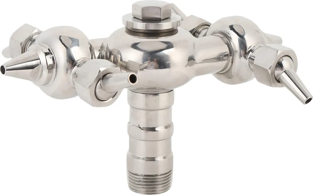 Buse de lavage pour tuyaux industriels et bacs, rotation inox DN50