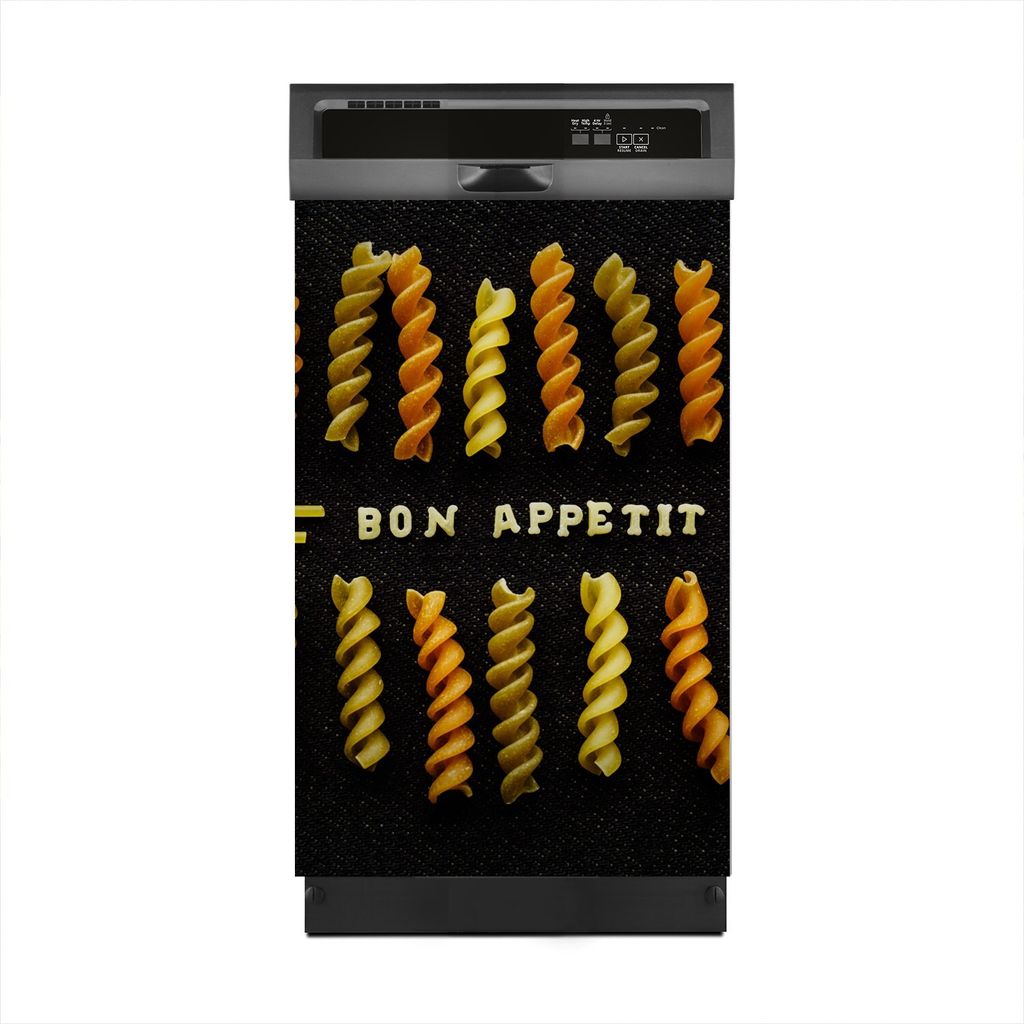 Aufkleber sticker 45x70 cm Dekorative folie Spülmaschine - Bon appetit Inschrift Gemüse