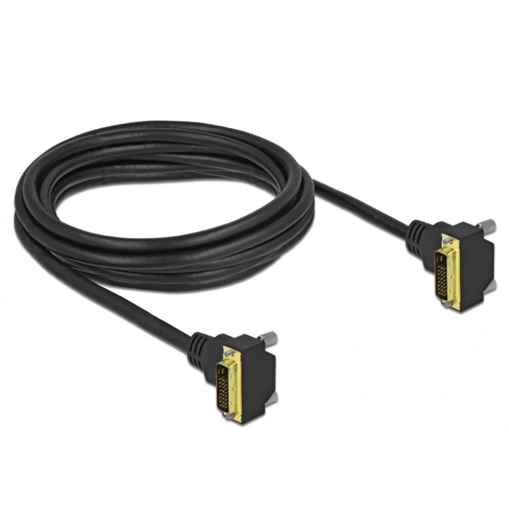 DVI Kabel 18+1 gewinkelt zu gewinkelt, 3m, doppelt geschirmt