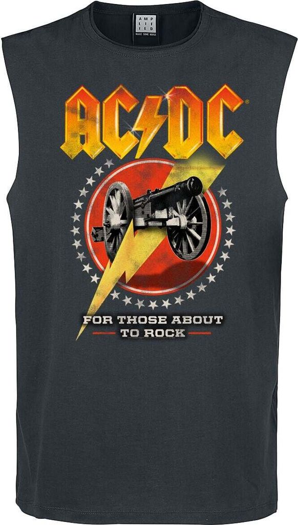 Amplified Tank-Top Herren Amplified Collection - For Those About To Rock charcoal XL
