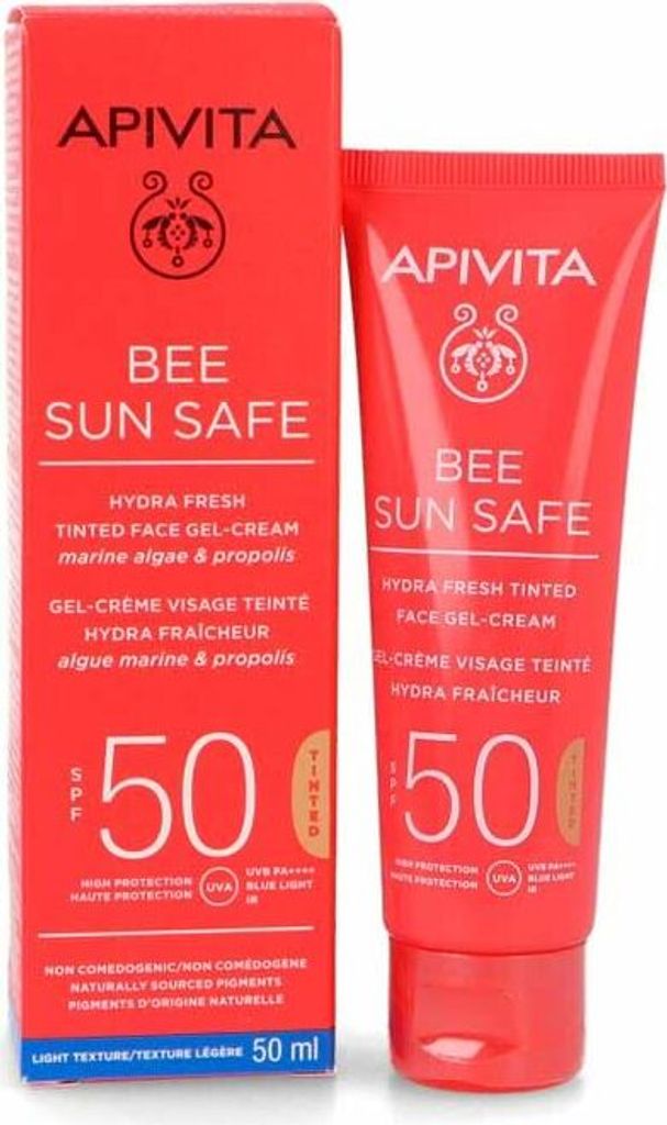 Apivita Bee Sun Hydra Fresh Getönte Gesichtsgelcreme Spf50 50ml