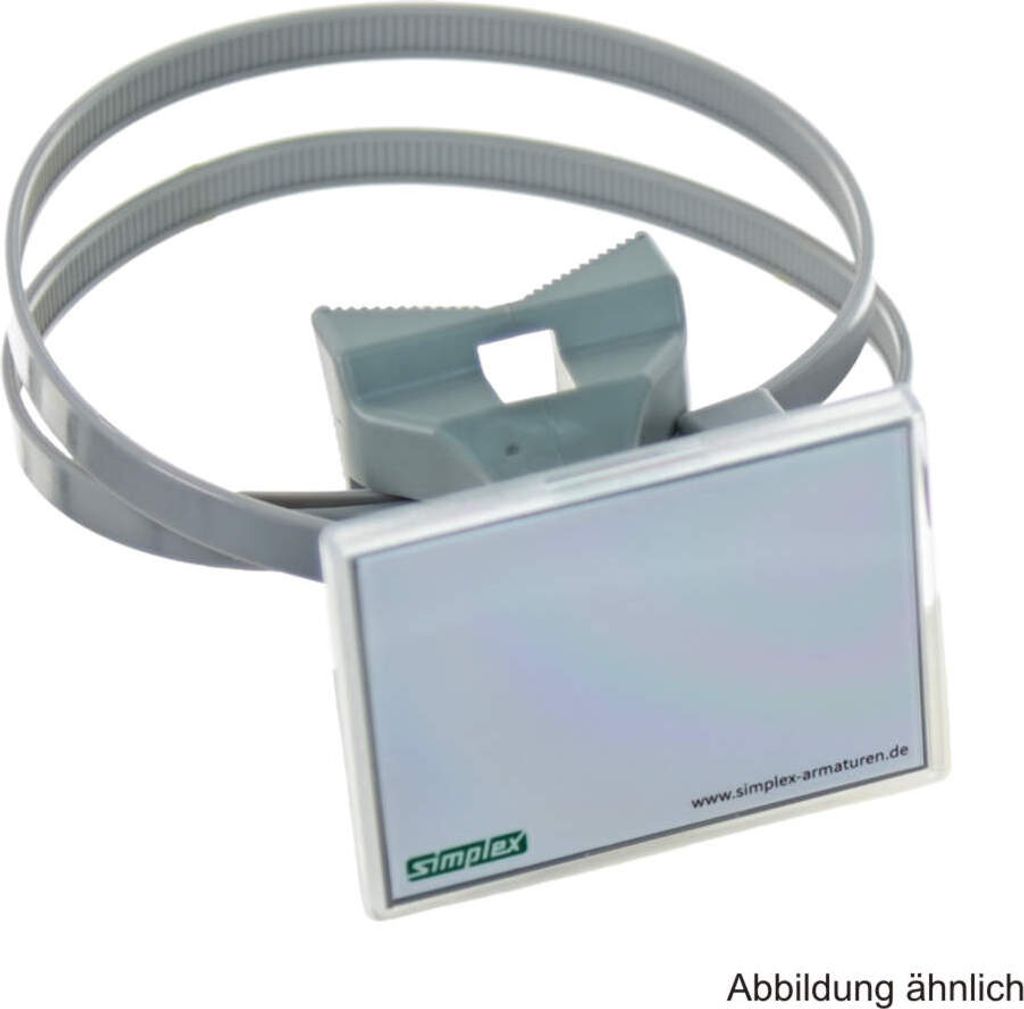 Simplex Quick-Schilderhalter 70 x 50,8 mm mit Schnellspannband