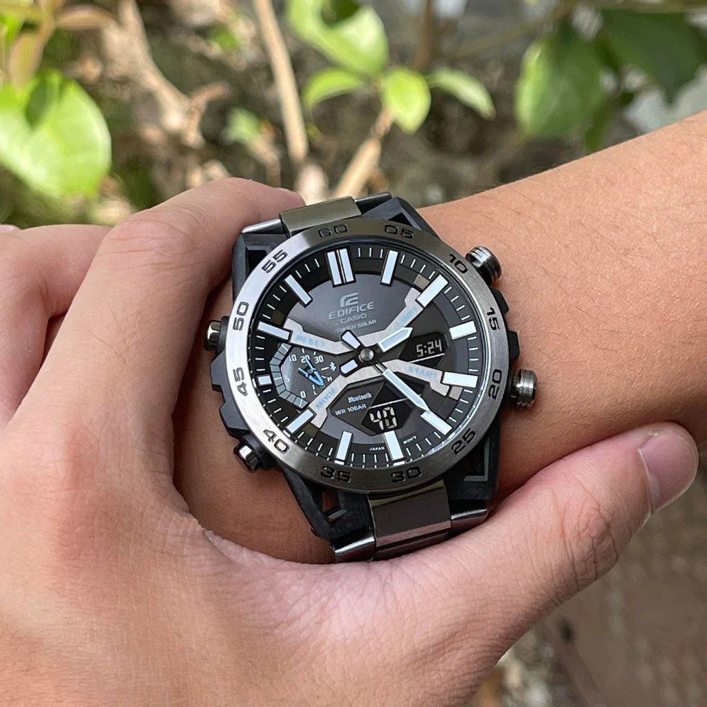 Casio Edifice ECB-2000DC-1AEF Orologio Uomo Analogico Digitale Bluetooth Solare