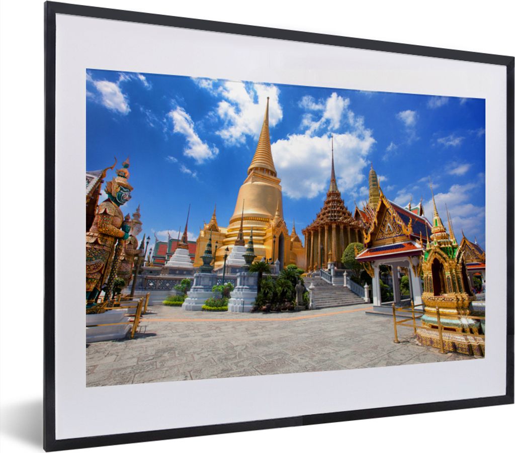 MuchoWow MuchoWow Gerahmtes Poster Thailand - Palast - Asien 40x30 cm - Poster mit zchwarzem Bilderrahmen - Bilderrahmen - Poster im Rahmen