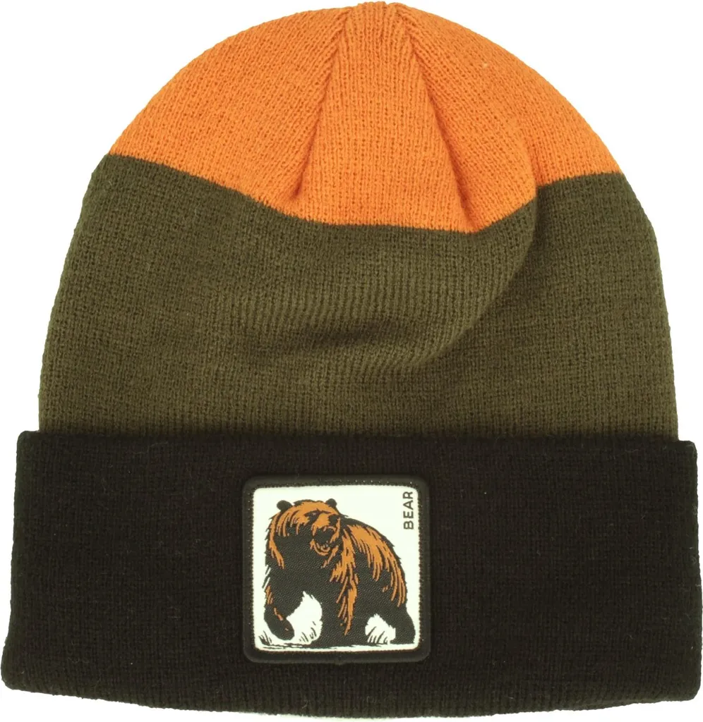 Cappello a Righe Risvoltato Hut-Breiter con Orso | Qualità Tedesca