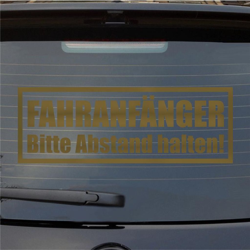 Heckscheibenaufkleber Fahranfänger Bitte Abstand halten Produktbild 