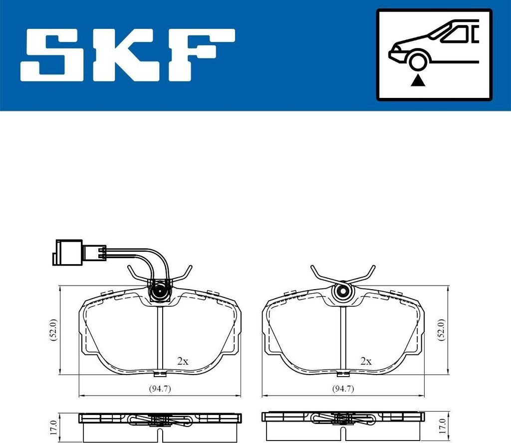 SKF Bremsbeläge Satz Vorne Bremsklötze für BMW 3 Limousine (E30) VKBP 80480 E