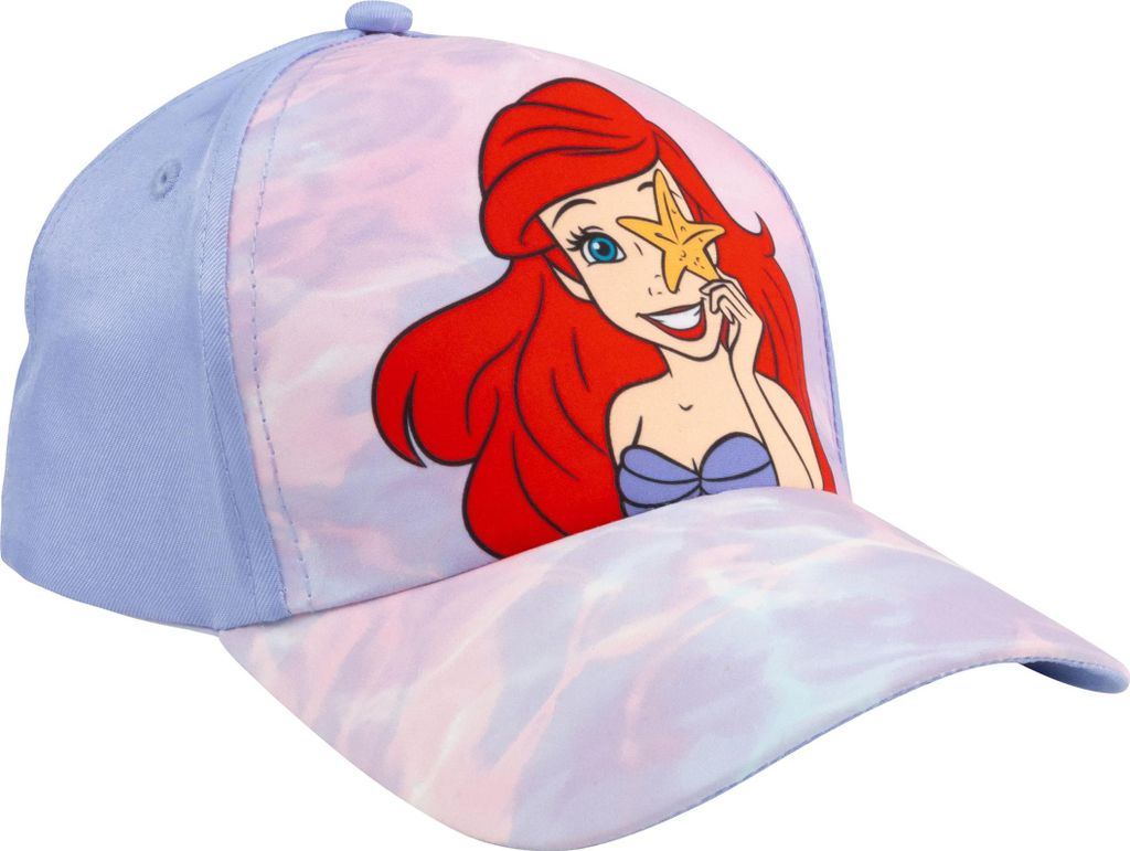 Disneys Arielle Kappe für Mädchen - Kinder Cap Basecap Baseballkappe verstellbar Lila