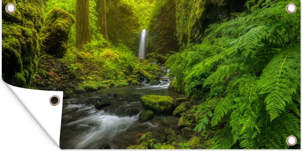 MuchoWow 80x40 cm Outdoor-Poster Gartendeko Sichtschutz Garten Poster für den Garten Schönes Bild vom Dschungel