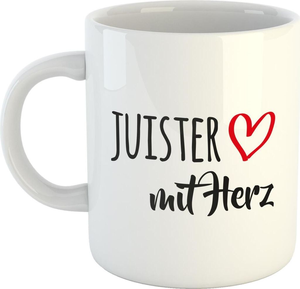 Huuraa Kaffeetasse Juister mit Herz 330ml Weiß Keramik Produktbild 