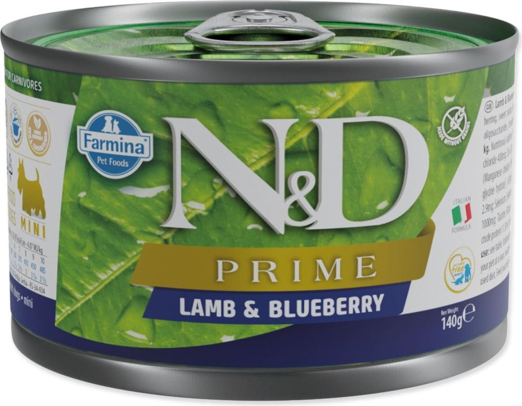 Konserwa N&D Dog Prime Jagnięcina i Borówka 140g Zdjęcie produktu 