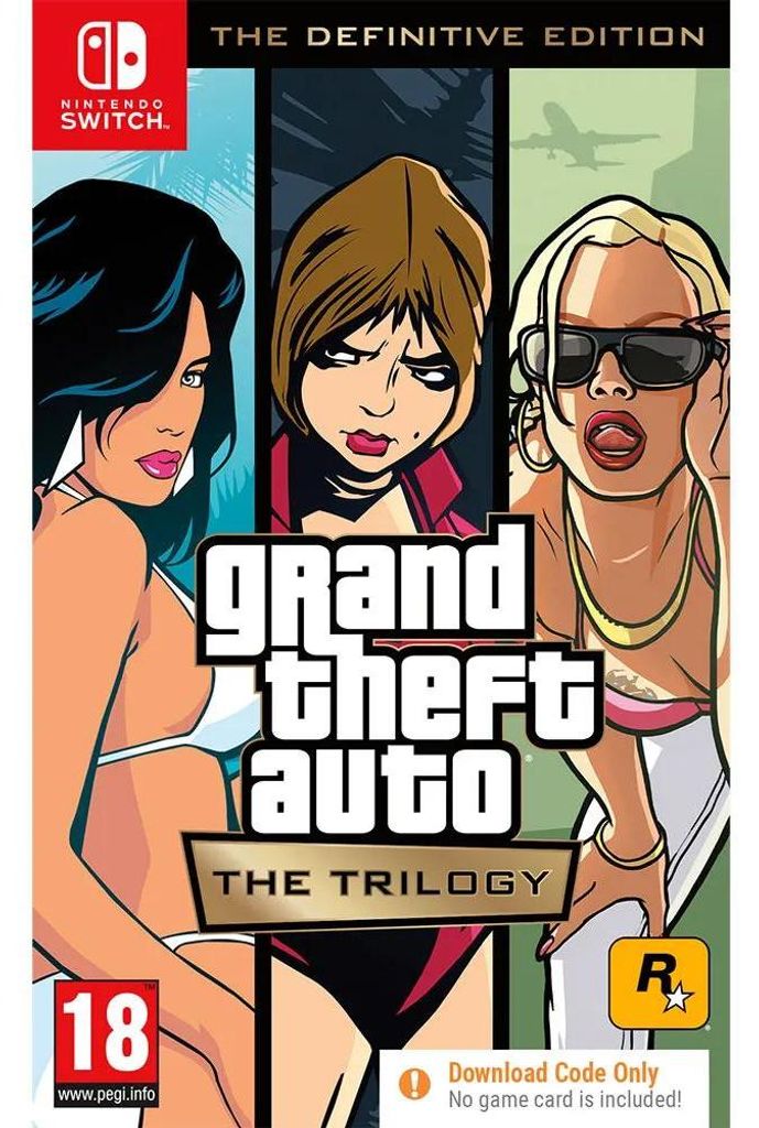Rockstar Games Grand Theft Auto: The Trilogy – The Definitive Edition, Nintendo Switch, Nintendo Switch, M (Reif), Code in einer Box