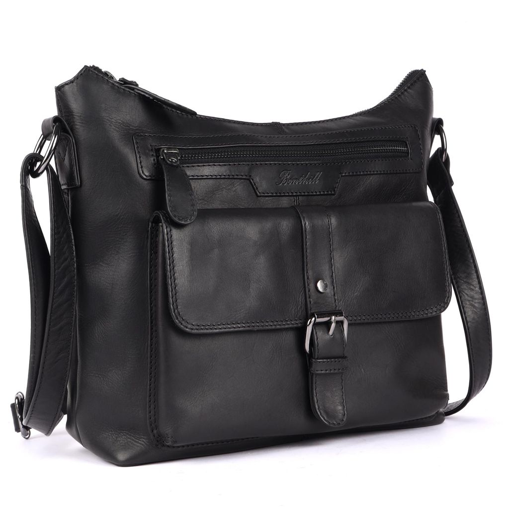 Benthill Damen Handtasche Leder - Umhängetasche aus weichem Produktbild 