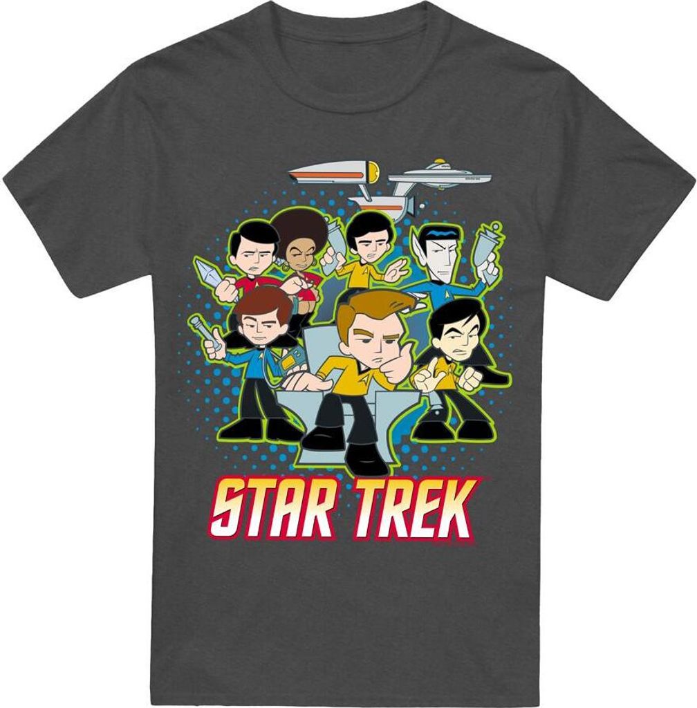 Star Trek Quogs - T-Shirt für Herren/Damen Uni TV18085 (S) (Holzkohle)