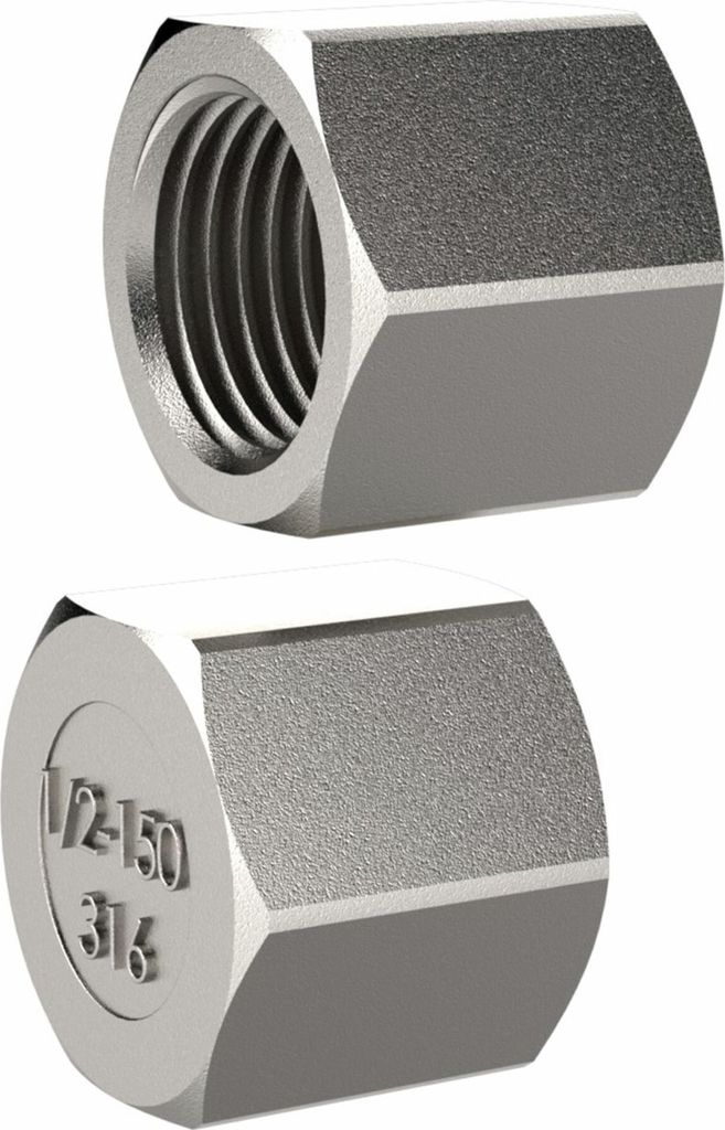 Riegler Verschlusskappe, Sechskant, G 1/4, SW 16, Edelstahl 1.4408