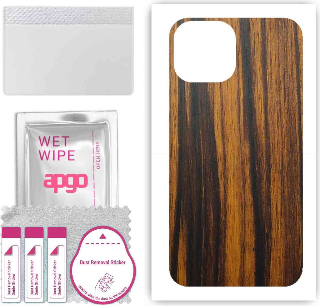 apgo Rückseite Schutzfolie, Skin, kompatibel mit Apple iPhone 13 mini, Hinten Displayschutzfolie aus Vinylfolie, kratzfest, einfache Montage - Tig...