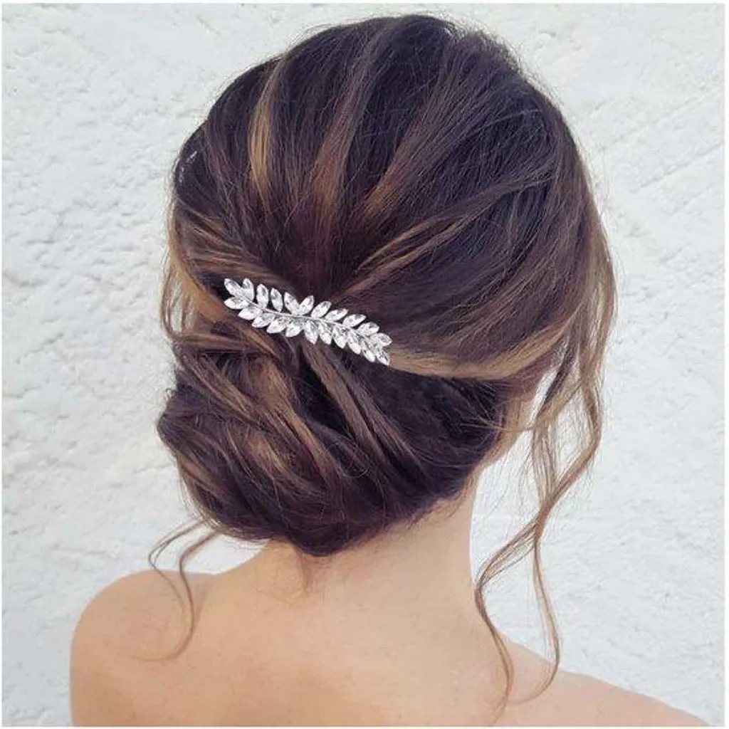 Accessoire cheveux doré minimaliste - Barrette ronde en métal 5cm