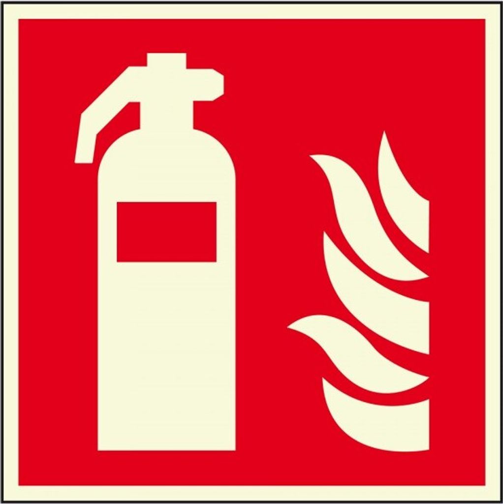 Schild I PERMALIGHT power langnachleuchtend Brandschutzschild Feuerlöscher, A...