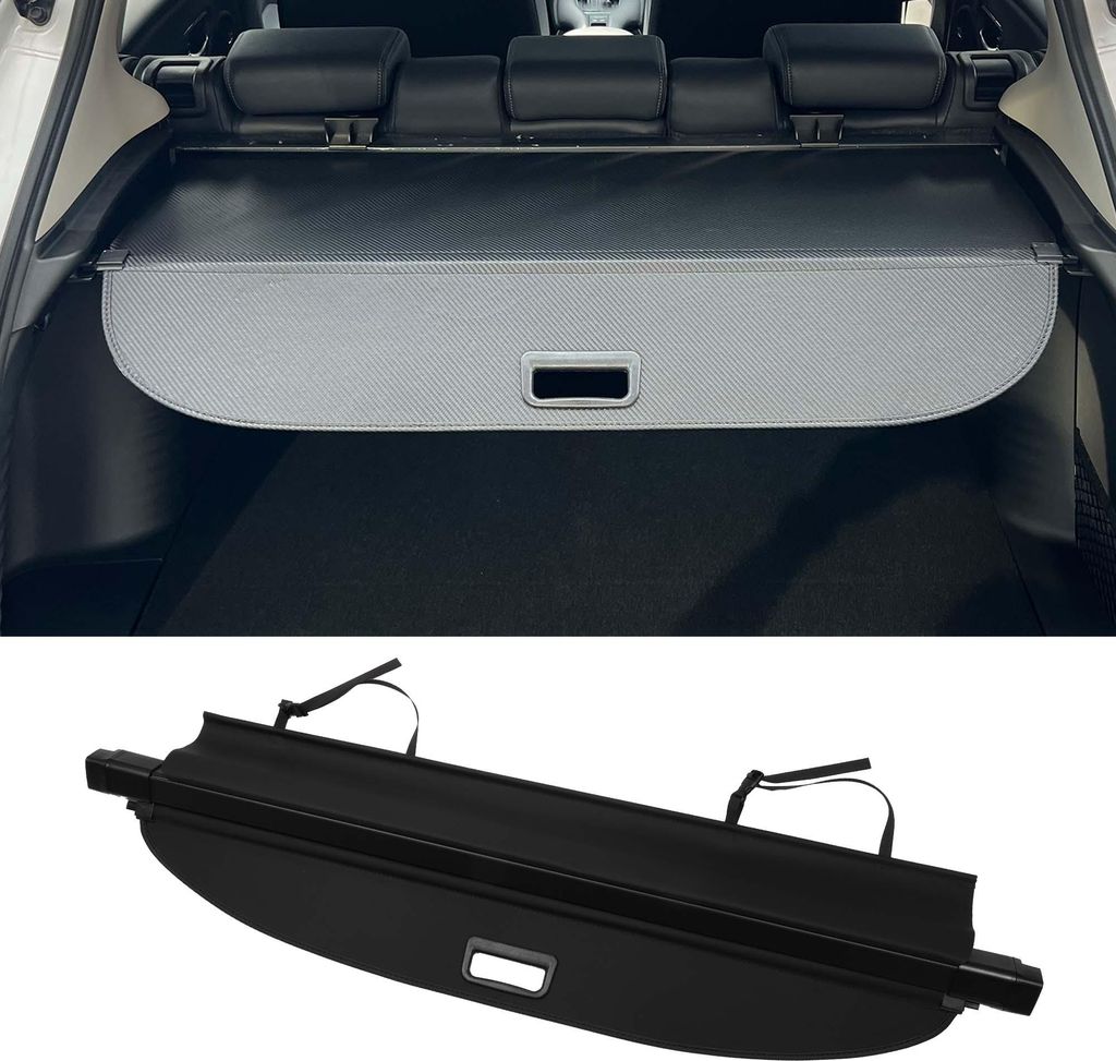 Kofferraum ausziehbare Laderaumabdeckung für BMW X3 E83 2004-2010 Heckklappenablage Gepäcksicherheitsabdeckung Schattierung, Leinwand, Glanzschwarz
