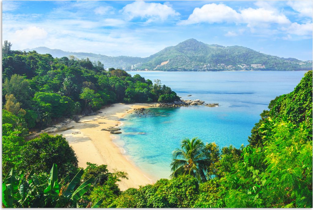 MuchoWow Poster Strand - Meer - Insel - Baum 90x60 cm - Schlafzimmer