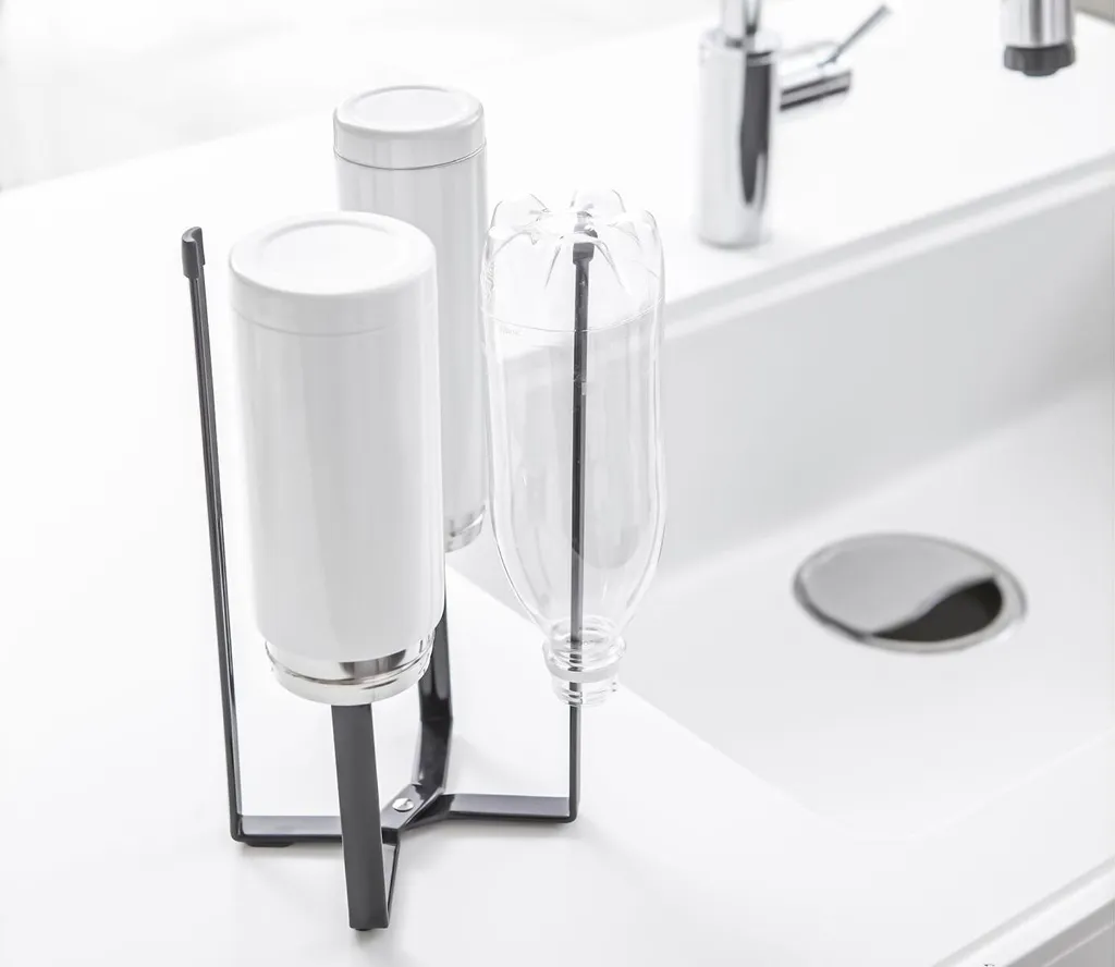 Support polyvalent cuisine en acier noir - Design compact et robuste
