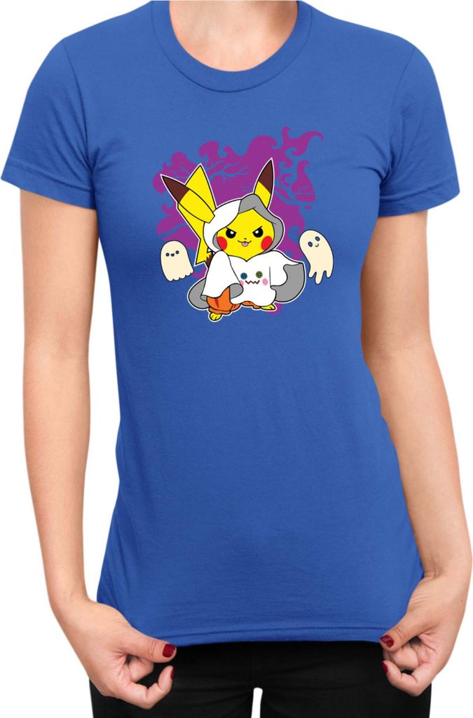 Damen T-Shirt Japan Manga Anime Comics Pokemon 039, Lady L / Blau