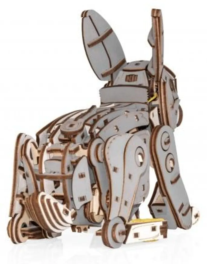 Cadeau Idéal : Puzzle 3D Lapin Gris EWA en Bois pour Adulte et Ado