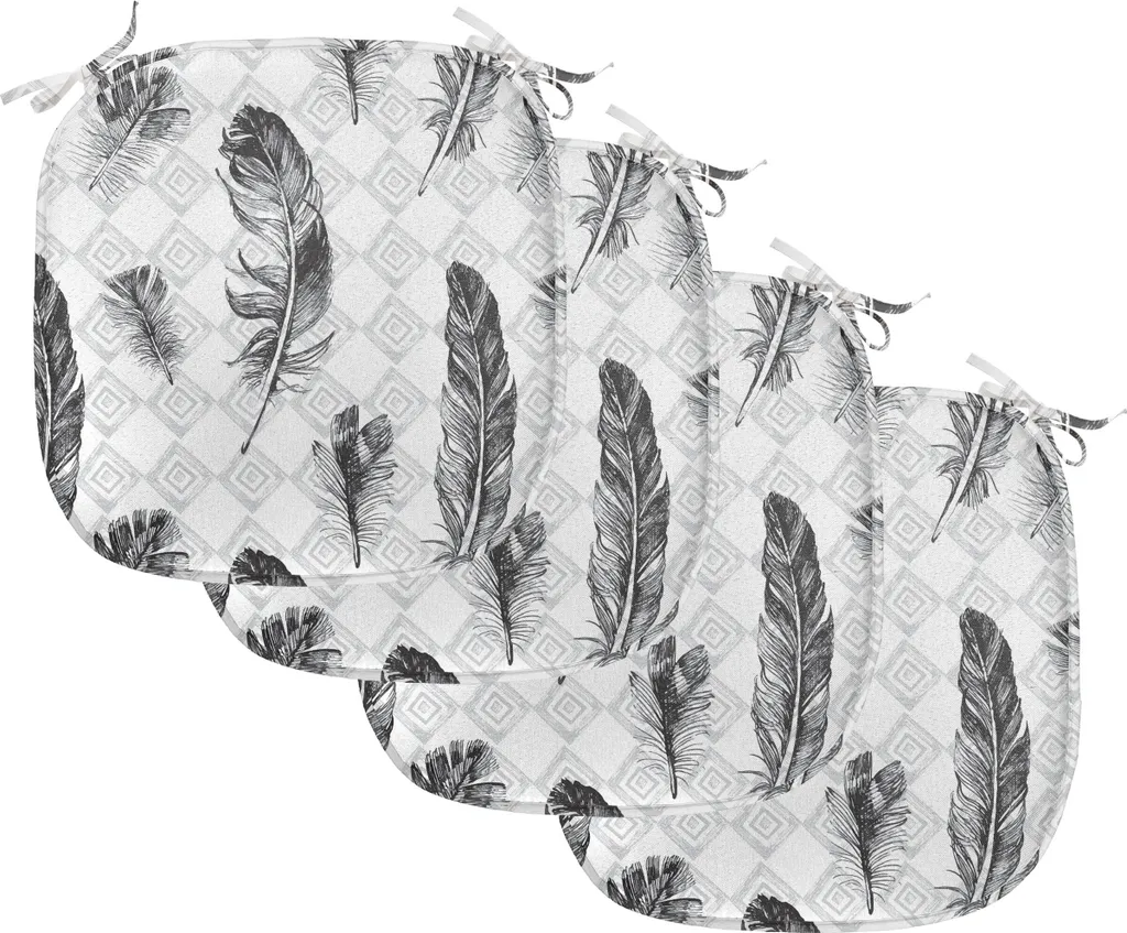 Coussin de chaise anti-affaissement 40x40 cm imperméable noir et gris