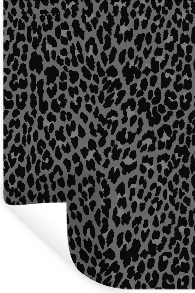 MuchoWow Wandtattoo Wandsticker Wandaufkleber Leopardenmuster - Design - Grau 80x120 cm Selbstklebend und Repositionierbar - Repositionierbar - W...