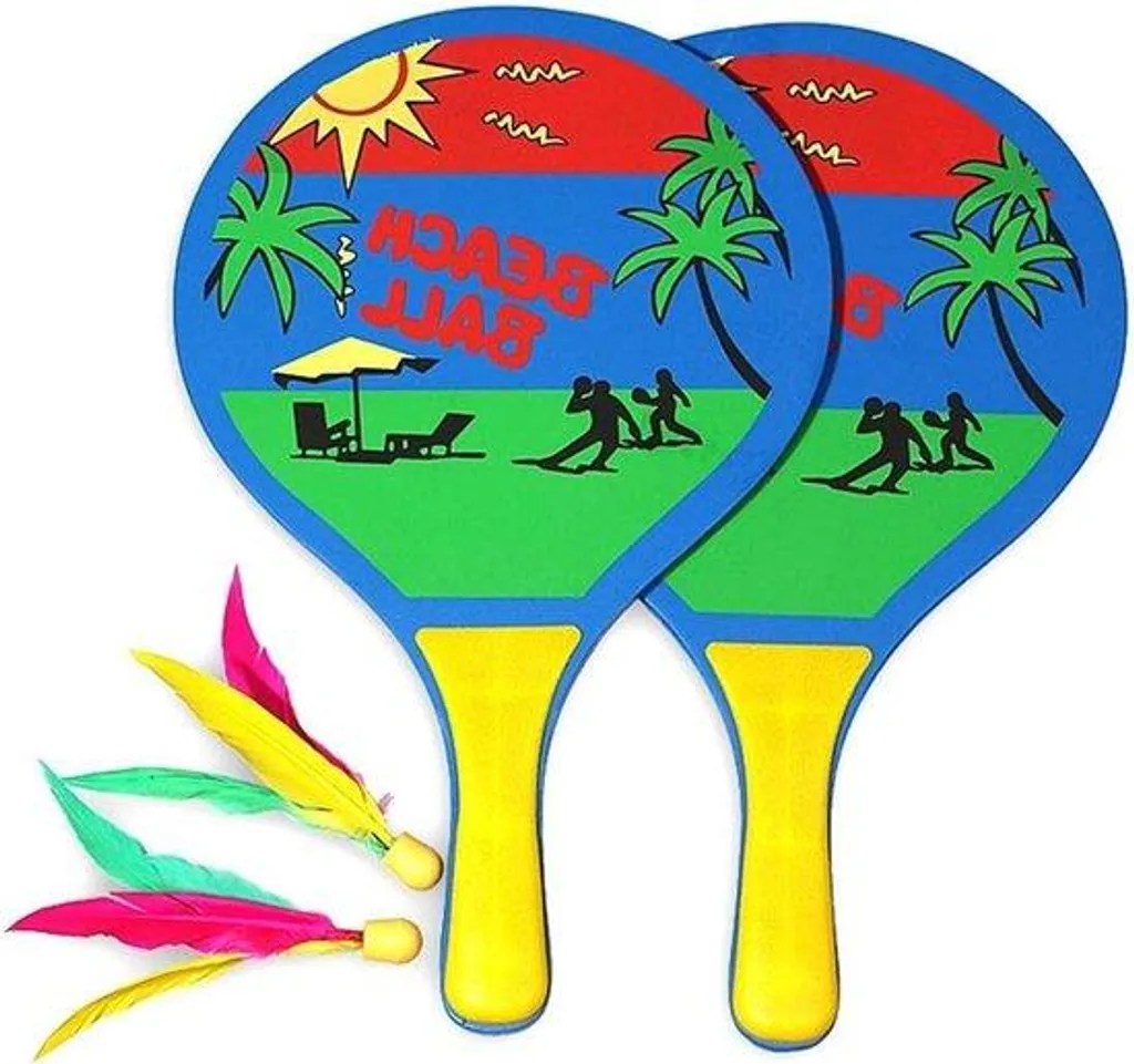 Set de jeu en bois écologique 10 pièces avec balles et seau de plage