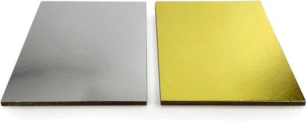 Silber-Gold-Tortenunterlagen 30x40cm 3er-Pack