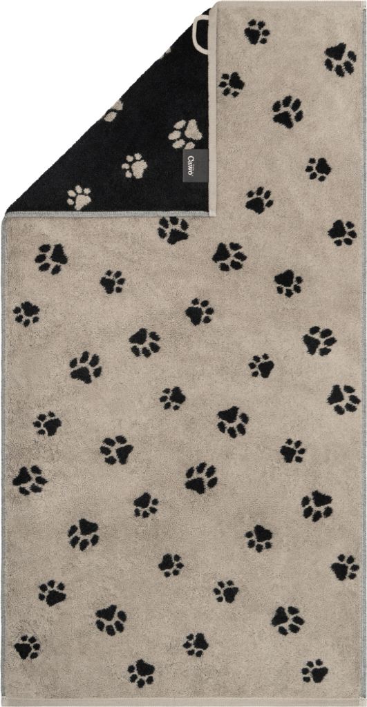 Cawö Handtuch We love Dogs 6248 Farbe schwarz/beige Größe Produktbild 